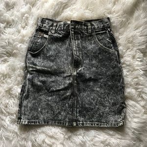 Acid Washed High Waisted Skirt [VINTAGE]